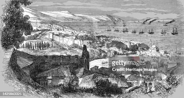 General View of Trebizond', 1854. From "Cassells Illustrated Family Paper; London Weekly 31/12/1853 - 30/12/1854". Artist Unknown.