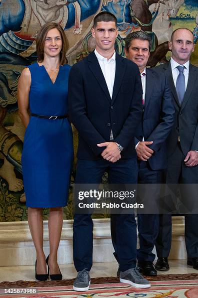 Felipe Tenius King Felipe VI of Spain receives the Spanish tennis player winner at ...
