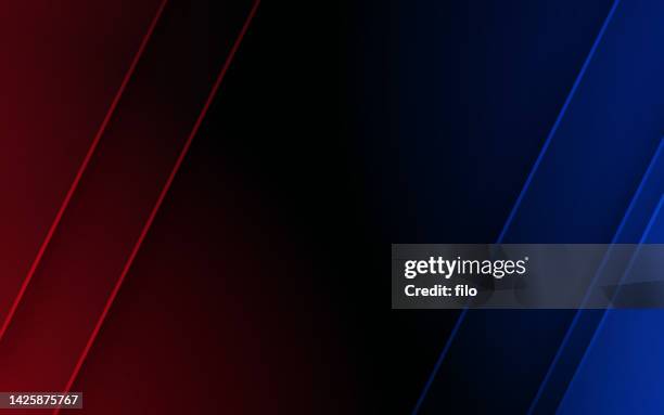 ilustrações de stock, clip art, desenhos animados e ícones de angled blue red abstract dark background - laser