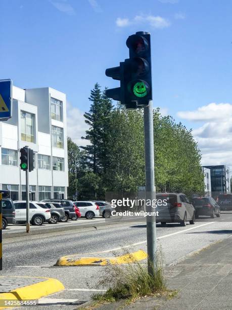 traffic light smiley face - selfoss stock pictures, royalty-free photos & images