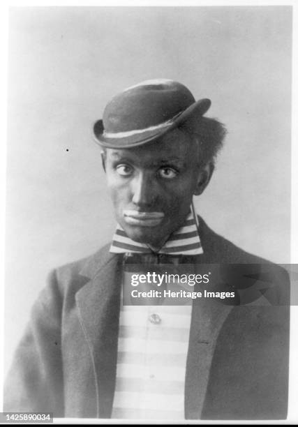 Man in blackface as minstrel, between circa 1890 and circa 1910. Artist Frances Benjamin Johnston.
