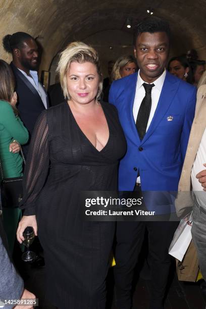 Cindy Lopes and Jean_barthelemy Bokassa attend Prince Jean-Barthelemy Bokassa Birthday Party on September 20, 2022 in Paris, France.