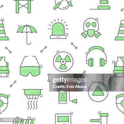 Work safety seamless pattern Work safety seamless pattern