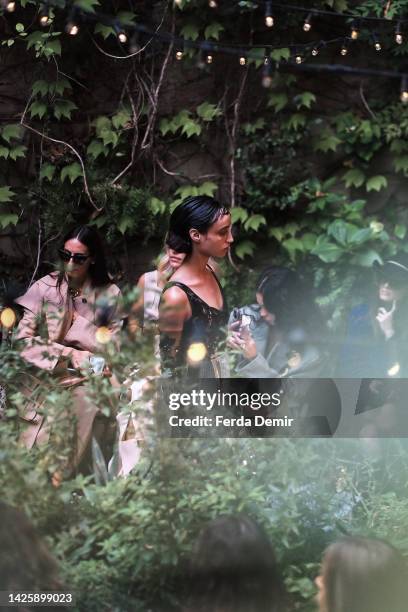 Model walks the runway of the Antonio Marras Fashion Show during the Milan Fashion Week Womenswear Spring/Summer 2023 on September 21, 2022 in Milan,...