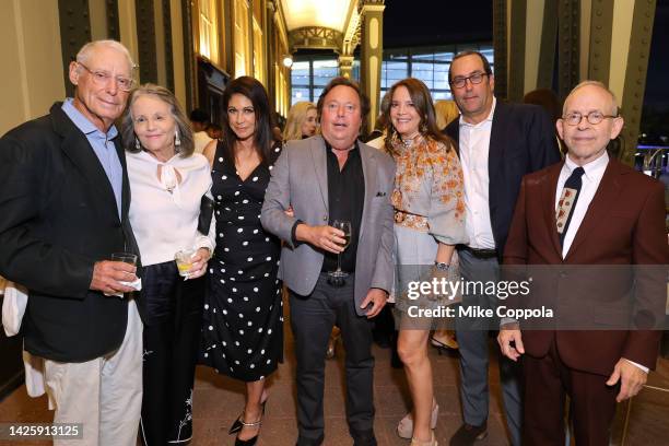 Henry Schleiff, Peggy Schleiff, Caroline Hirsch, Rich Gelfond, Peggy Gelfond, Andrew Fox and Bob Balaban attend NRDC's "Night of Comedy", Honoring...