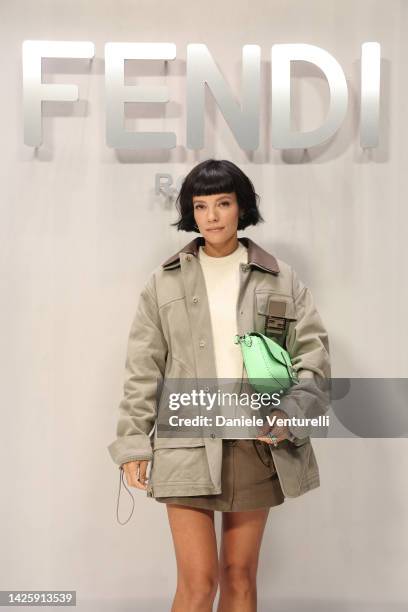 Lily Allen attends the Fendi Spring Summer 2023 Show during Milan Fashion Week on September 21, 2022 in Milan, Italy.