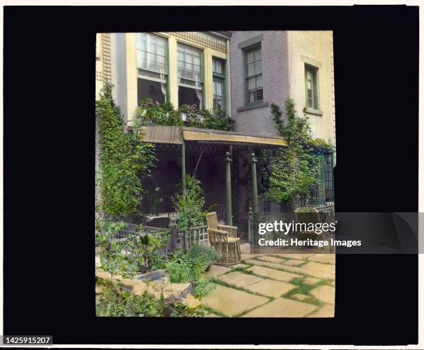 Flagstones, Charles Clinton Marshall house, 117 West 55th Street, New York, New York, 1922. Landscape: Abby Story Marshall. Other: This garden was...