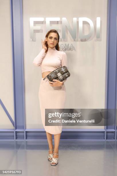 Miriam Leone attends the Fendi Spring Summer 2023 Show during Milan Fashion Week on September 21, 2022 in Milan, Italy.