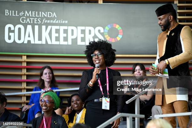As world leaders gather in New York for the UN General Assembly, A view of attendees at The Goalkeepers 2022 Global Goals Awards, hosted by the Bill...