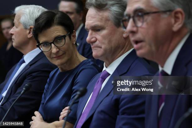 Chairman and CEO of JPMorgan Chase & Co. Jamie Dimon, CEO of Citigroup Jane Fraser, Chairman and CEO of Bank of America Brian Moynihan, and Chairman...