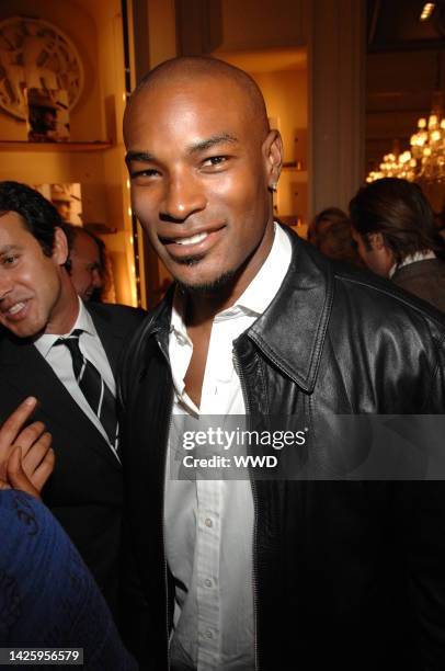Model Tyson Beckford attends the "Ralph Lauren" book launch party at Bergdorf Goodman in New York City.