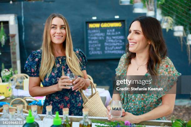 Lauren Conrad, Co-Founder of The Little Market, and Hannah Skvarla, Co-Founder of The Little Market, attend Maie Wines Launch Dinner in partnership...