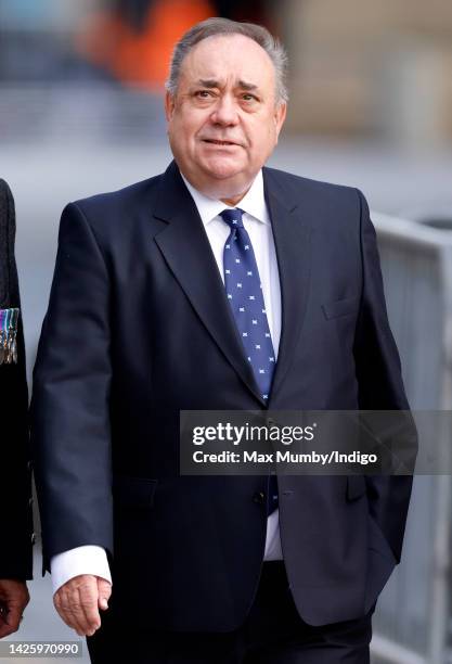 Alex Salmond attends a Service of Thanksgiving for the life of Queen Elizabeth II on September 12, 2022 in Edinburgh, Scotland. King Charles III...