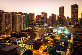 Sunset view of Bonifacio Global City, Manila, Philippines