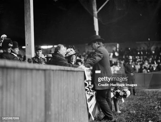 Horse Shows - President And Mrs. Taft And Senator Bailey, 1910. Artist Harris & Ewing.