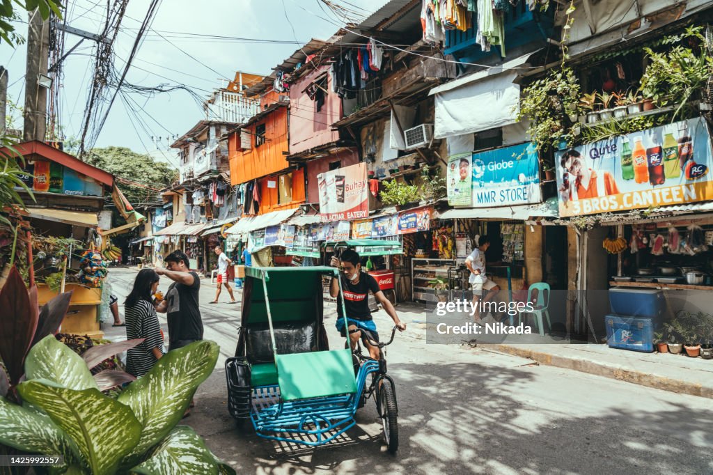 Crowded and poor area in Manila, Philippines
