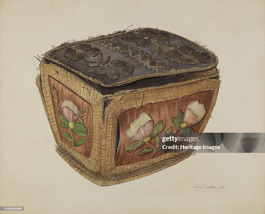 Birch Bark Sewing Basket
