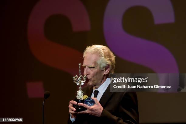 David Cronenberg attends Donostia Award ceremony during 70th San Sebastian International Film Festival at Victoria Eugenia Theater, San Sebastian on...