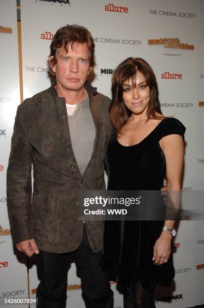 Actor Thomas Haden Church and Mia Zottoli attend a screening for "Smart People," at the Landmark Sunshine Theater in New York.