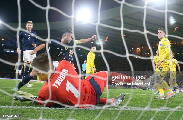 John McGinn of Scotland ceklebrates after Lyndon Dykes scores the second goal during the UEFA Nations League League B Group 1 match between Scotland...