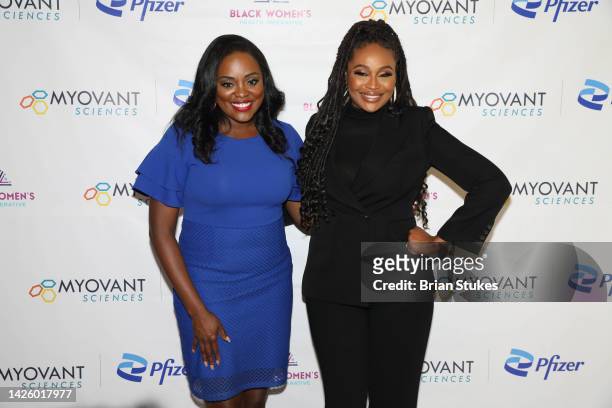Marissa Mitchell and Cynthia Bailey attend Spare Me! Real Talk For Compassionate Care Of Black Women With Uterine Fibroids panel at Eaton DC -...