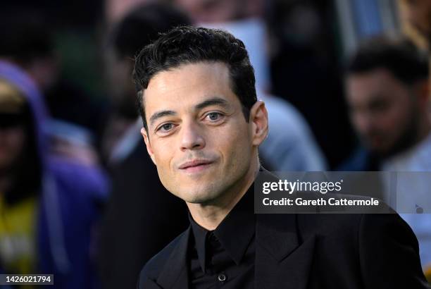 Rami Malek attends the European Premiere of 20th Century Studios and New Regency "Amsterdam" at Odeon Luxe Leicester Square on September 21, 2022 in...
