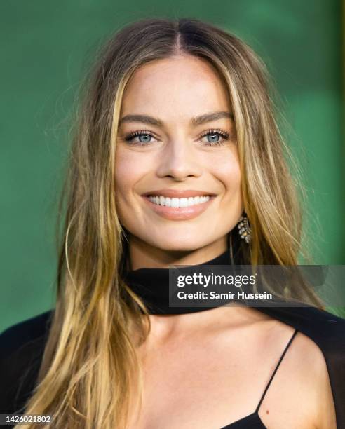 Margot Robbie attends the "Amsterdam" European Premiere at Odeon Luxe Leicester Square on September 21, 2022 in London, England.