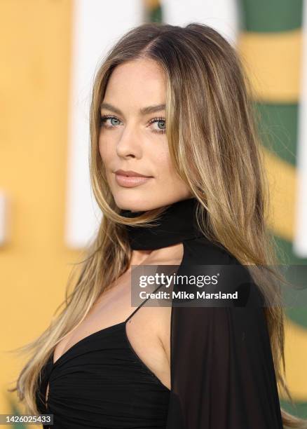 Margot Robbie attends the "Amsterdam" European Premiere at Odeon Luxe Leicester Square on September 21, 2022 in London, England.