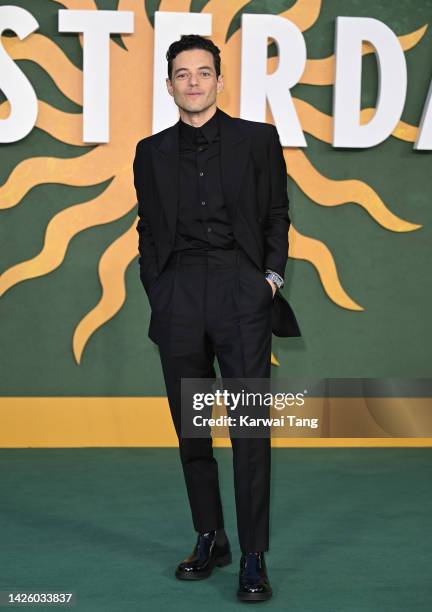 Rami Malek attends the "Amsterdam" European Premiere at Odeon Luxe Leicester Square on September 21, 2022 in London, England.