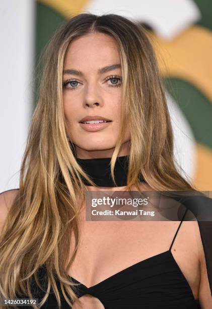 Margot Robbie attends the "Amsterdam" European Premiere at Odeon Luxe Leicester Square on September 21, 2022 in London, England.