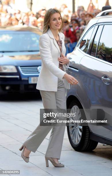 Princess Letizia of Spain attends Easter Mass on April 8, 2012 in Palma de Mallorca, Spain.