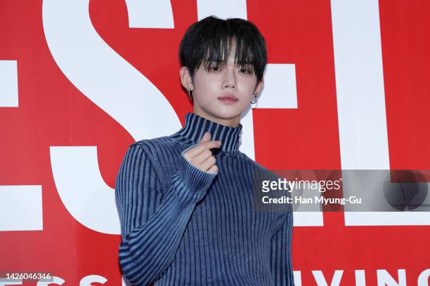 Yeonjun of boy band TOMORROW X TOGETHER attends during 'DIESEL' Pop-up Store Opening on September 21, 2022 in Seoul, South Korea.