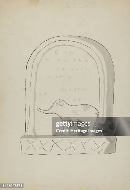 Tombstone, circa 1936. Artist J.Henry Marley.