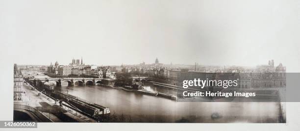 Panorama taken from the Louvre, 1st, 4th and 6th arrondissements, Paris, between 1862 and 1872. Artist Unknown.