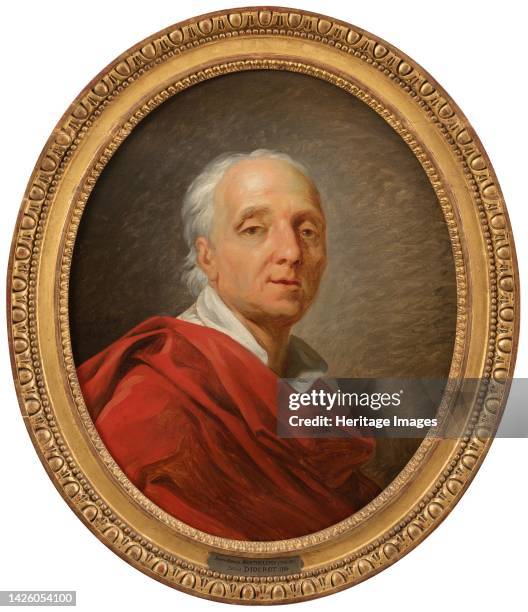 Portrait of Denis Diderot , writer and philosopher, 1784. Artist Jean Simon Berthelemy.