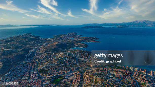 aerial view of cesme, i̇zmir - izmir stock pictures, royalty-free photos & images