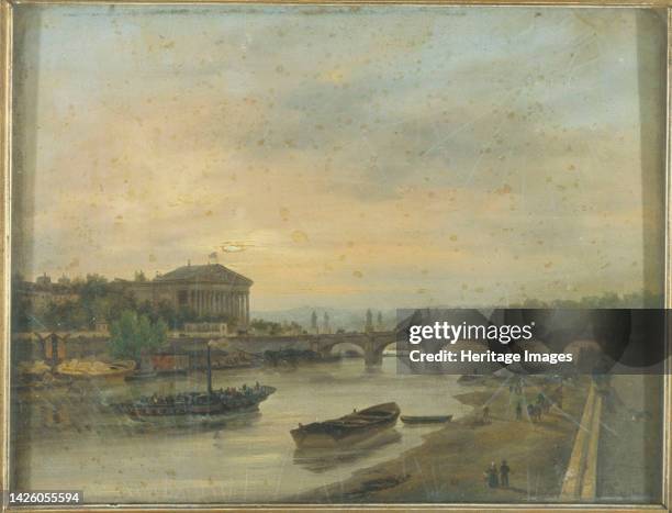 Palais Bourbon and the Pont Louis-XVI , 1826. Artist Giuseppe Canella.