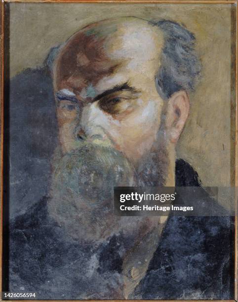 Portrait of Paul Verlaine , poet, circa 1885. Artist Paul Verlaine, Frederic Auguste Cazals.