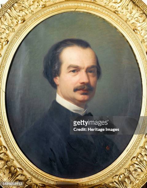 Portrait of Auguste Maquet , writer, collaborator of Alexandre Dumas, 1867. Artist Louis Stanislas Faivre-Duffer.
