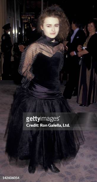 Helena Bonham Carter attends 59th Annual Academy Awards on March 30, 1987 at the Dorothy Chandler Pavilion in Los Angeles, California.