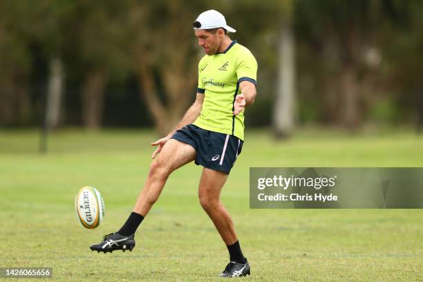 Ben Donaldson during an Australia Wallabies training session at Sanctuary Cove on September 21, 2022 in Gold Coast, Australia.