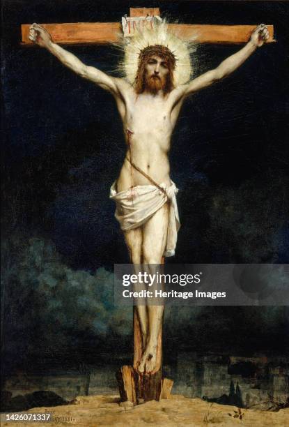 Christ on the cross, 1881. Artist Jules Elie Delaunay.