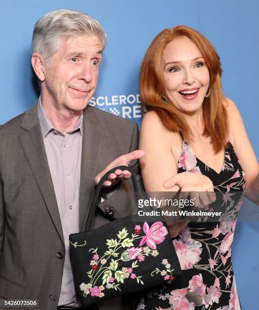 Tom Bergeron and Amy Yasbeck attend Cool Comedy Hot Cuisine: A Tribute to Bob Saget at Beverly Wilshire, A Four Seasons Hotel on September 21, 2022...
