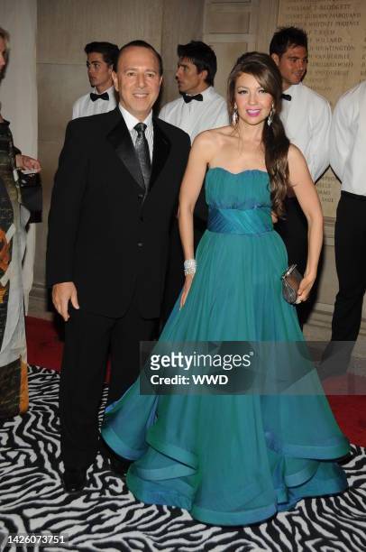 Tommy Mottola and Thalia attend the Metropolitan Museum of Art's 2009 Costume Institute gala.