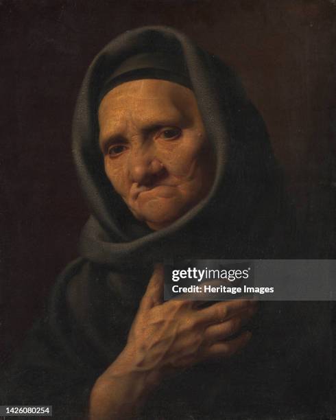 Portrait of an old woman. Artist Fedor Petrovic Cumakov.