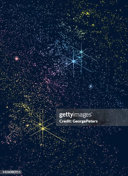 stars, space and night sky - astrophysics stock illustrations