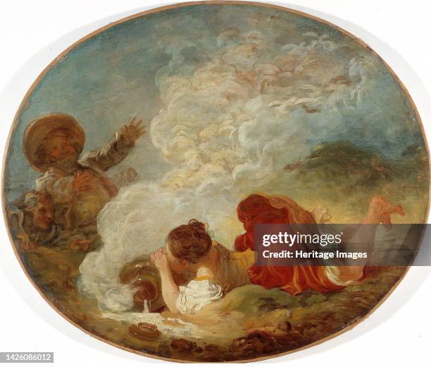 Perrette et le pot au lait, circa 1770. Artist Jean-Honore Fragonard.