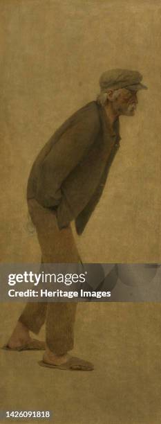 Homme courbé en avant, mains dans les poches, circa 1904. Artist Fernand Pelez.