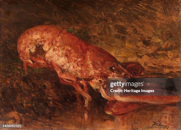 Nature morte au homard. Artist Felix Francois Georges Philibert Ziem.