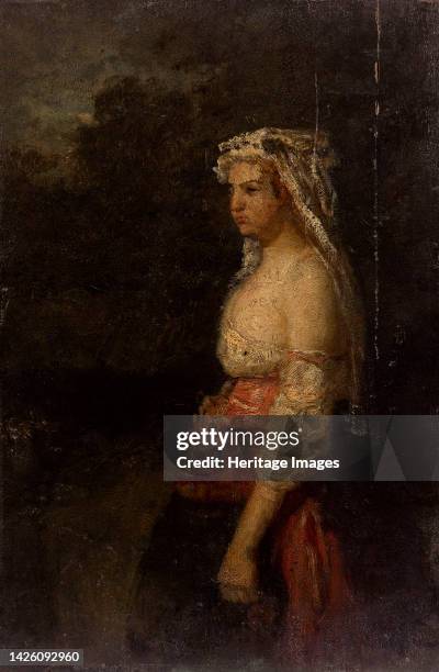 Femme du Trastevere. Artist Felix Francois Georges Philibert Ziem.